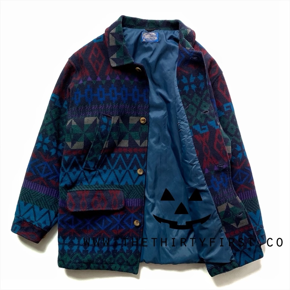 **SOLD** Vintage Pendleton Western Wear Wool Blanket Cloak - Picture 3 of 5